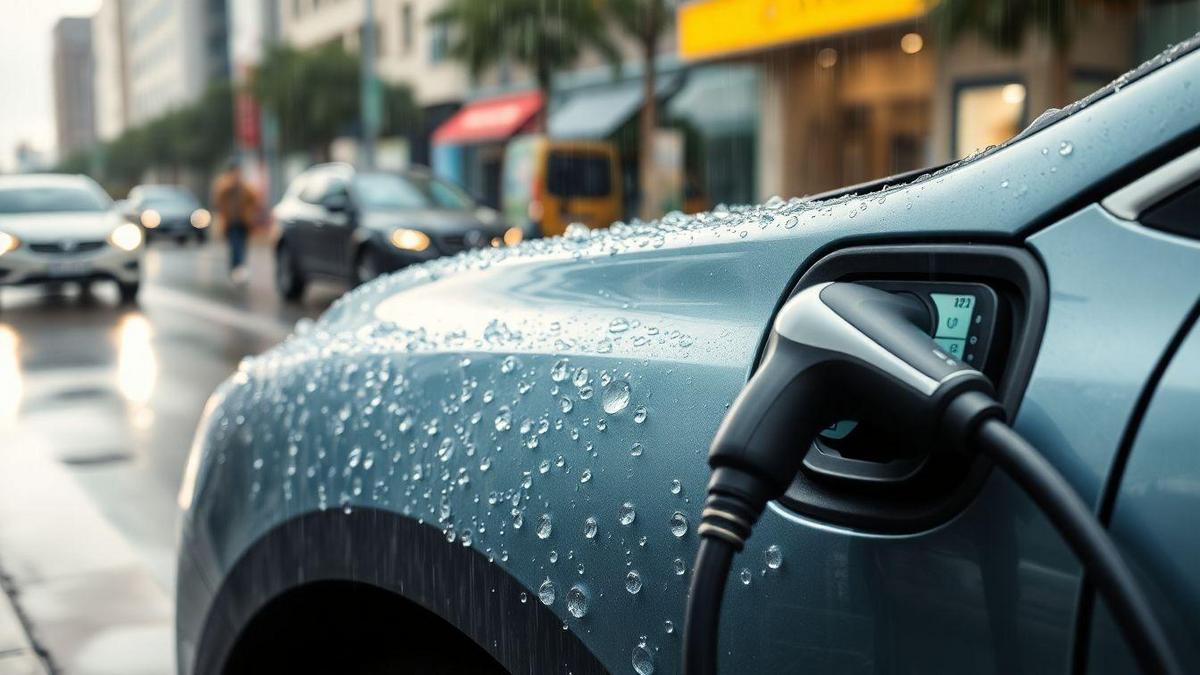 ¿Se puede cargar un coche eléctrico con lluvia?